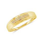 0.06ct 14k Yellow Gold Diamond Men's Band Size 13
