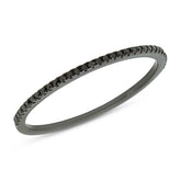 0.10ct 14k Black Rhodium Gold Black Diamond Lady's Band Size 5.5