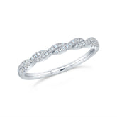 0.12ct 14k White Gold Diamond Lady's Band Size 5