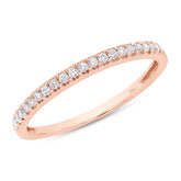 0.19ct 14k Rose Gold Diamond Lady's Band Size 9.5