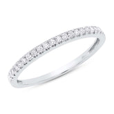 0.19ct 14k White Gold Diamond Lady's Band Size 9.5