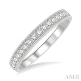 1/3 Ctw Round Cut Diamond Wedding Band in 14K White Gold