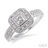 1/20 Ctw Round Cut Diamond Ring in 10K White Gold