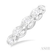 2 Ctw East-West Set Marquise Cut Diamond Eternity Wedding Band in 14K White Gold
