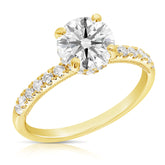 1 Ct Round Center Lab Grown Engagement Ring