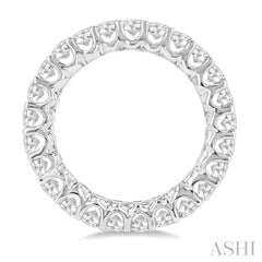 3 ctw Eternity Oval Cut Diamond Wedding Band in 14K White Gold