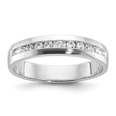 IBGoodman 14k White Gold Polished Nine Stone Men's Ring Mounting