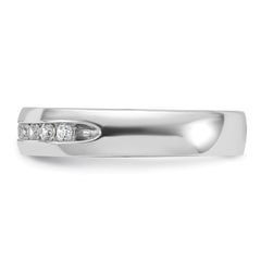 IBGoodman 14k White Gold 1/4 carat Lab Grown Diamond VS/SI+ G+ Nine Stone Complete Polished Men's Ring