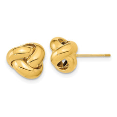 14k 11mm Polished Love Knot Post Earrings