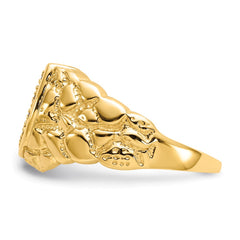 IB Goodman 14k 1/20 carat AA Diamond Mens Horseshoe Nugget Ring