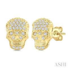 .15CTRDDM PETITE SKULL ER YG 10K-S*