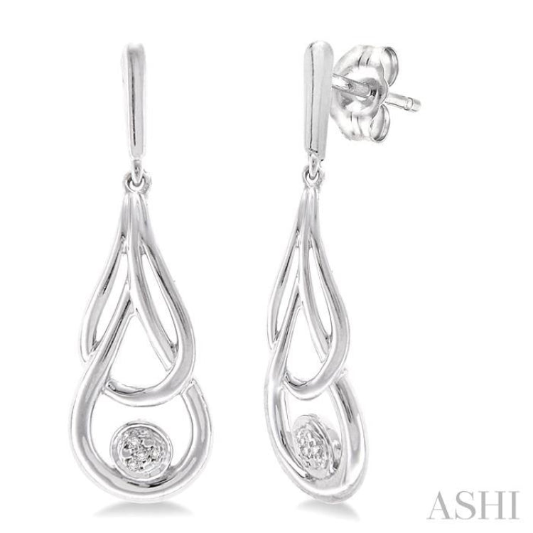 1/50 ctw Single Cut Diamond Fashion Earrings in Sterling Silver