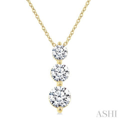 1.0CTRDDM 3STONE SNOWMAN PD YG 14K-G+CH*