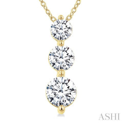 1.0CTRDDM 3STONE SNOWMAN PD YG 14K-G+CH*