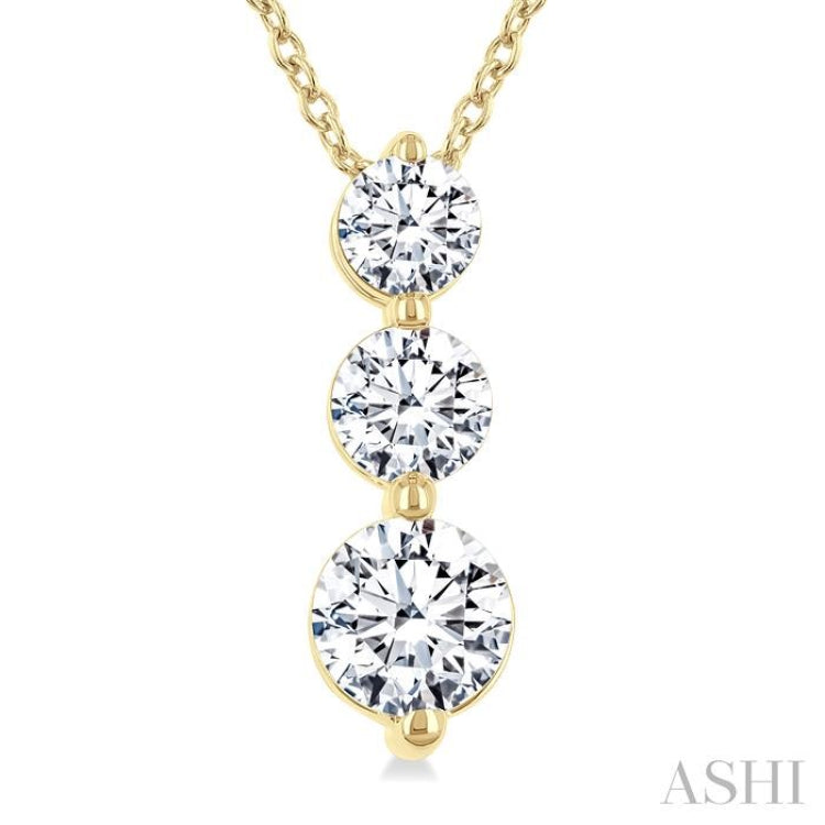 .70CTRDDM 3STONE SNOWMAN PD YG 14K-G+CH*