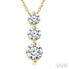 .70CTRDDM 3STONE SNOWMAN PD YG 14K-G+CH*