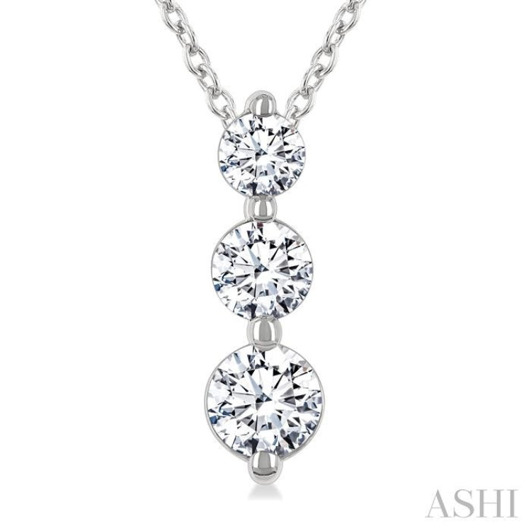 .50CTRDDM 3STONE SNOWMAN PD WG 14K-G+CH*