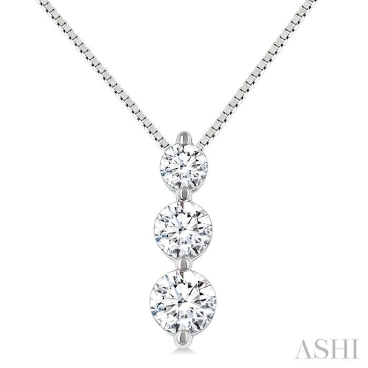 .25CTRDDM 3STONE SNOWMAN PD WG 14K-G+CH*