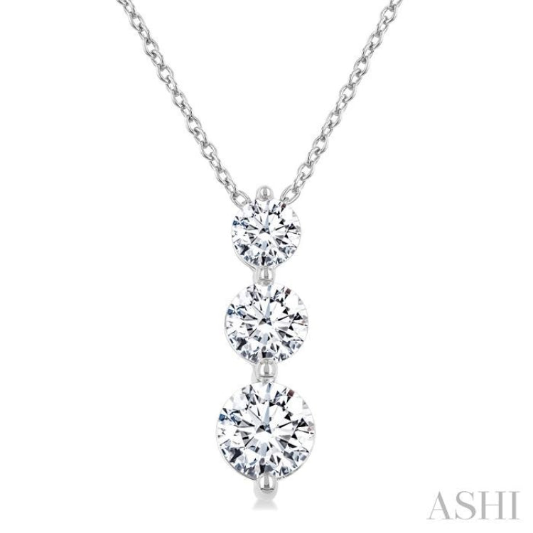 1.0CTRDDM 3STONE SNOWMAN PD WG 14K-G+CH*