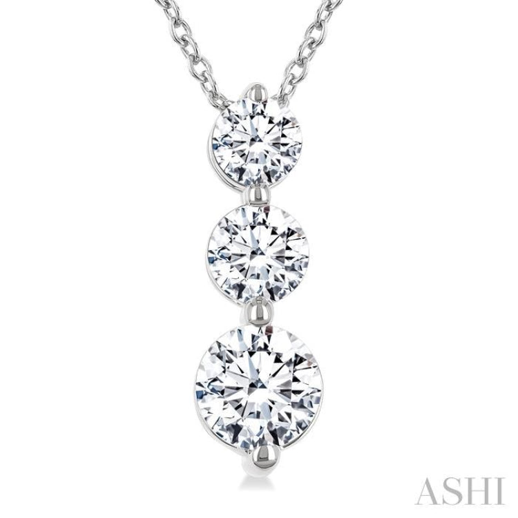 .70CTRDDM 3STONE SNOWMAN PD WG 14K-G+CH*