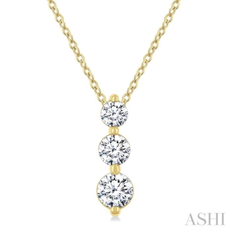 .50CTRDDM 3STONE SNOWMAN PD YG 14K-G+CH*