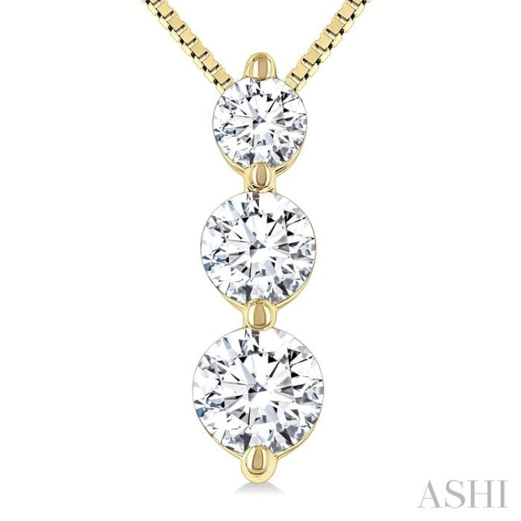 .25CTRDDM 3STONE SNOWMAN PD YG 14K-G+CH*