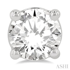 2 Ctw Diamond Stud Earrings in 14K White Gold