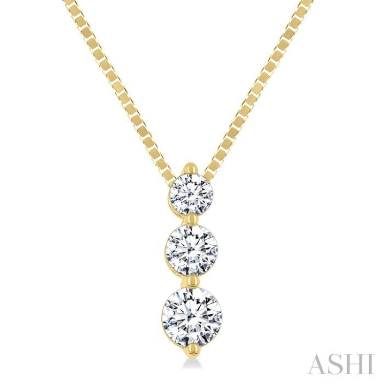 .33CTRDDM 3STONE SNOWMAN PD YG 14K-G+CH*