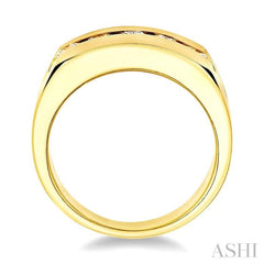 1 Ctw Round Cut Diamond Men's Ring in 14K Yellow Gold