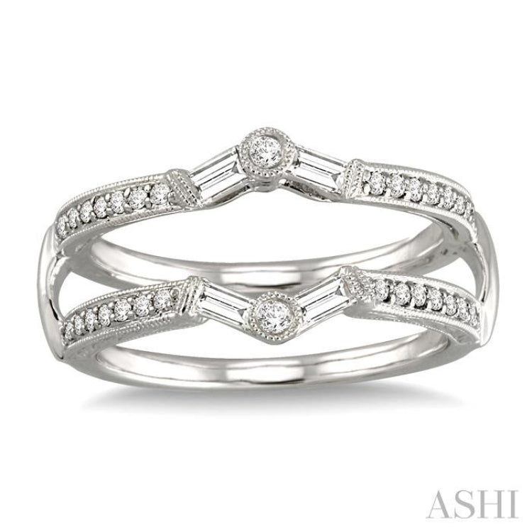 1/2 Ctw Diamond Insert Ring in 14K White Gold