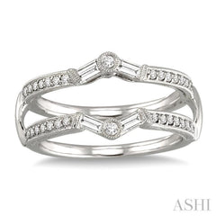 1/2 Ctw Diamond Insert Ring in 14K White Gold