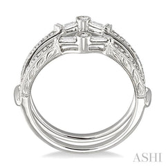 1/2 Ctw Diamond Insert Ring in 14K White Gold