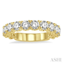 1 1/2 Ctw Lattice Round Cut Diamond Wedding Band in 14K Yellow Gold