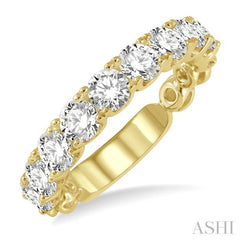 2 Ctw Lattice Round Cut Diamond Wedding Band in 14K Yellow Gold