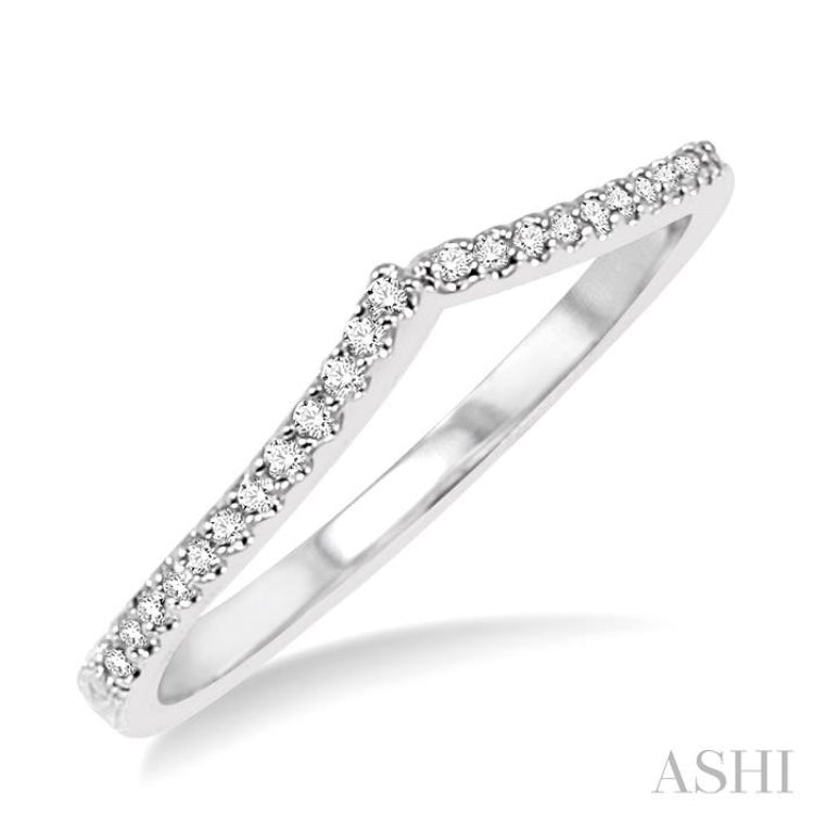 1/5 Ctw Round Diamond Wedding Band in 14K White Gold