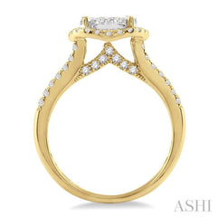 1 Ctw Lovebright Round Cut Diamond Engagement Ring in 14K Yellow and White Gold