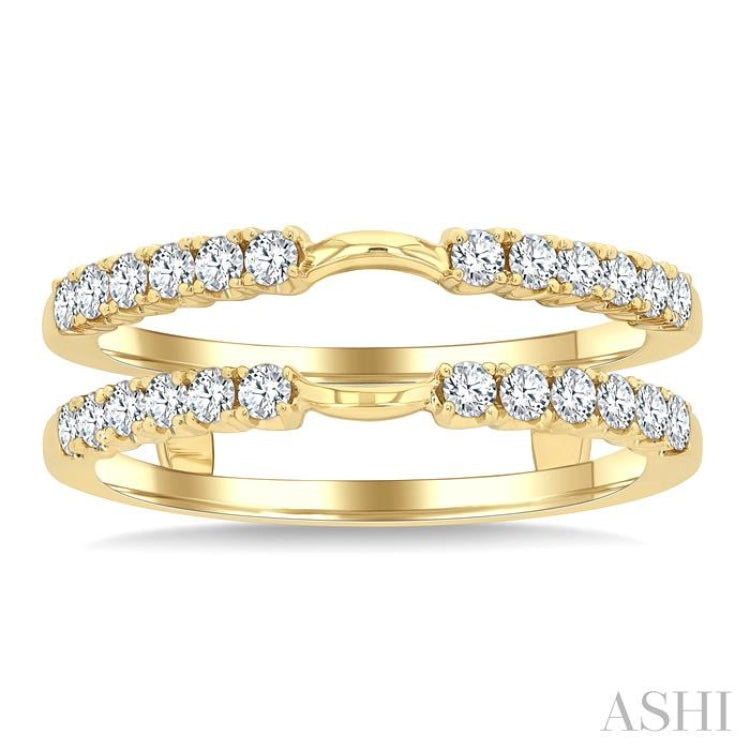 1/2 Ctw Prong Set Round Cut Diamond Insert Ring in 14K Yellow Gold