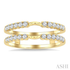 1/2 Ctw Prong Set Round Cut Diamond Insert Ring in 14K Yellow Gold