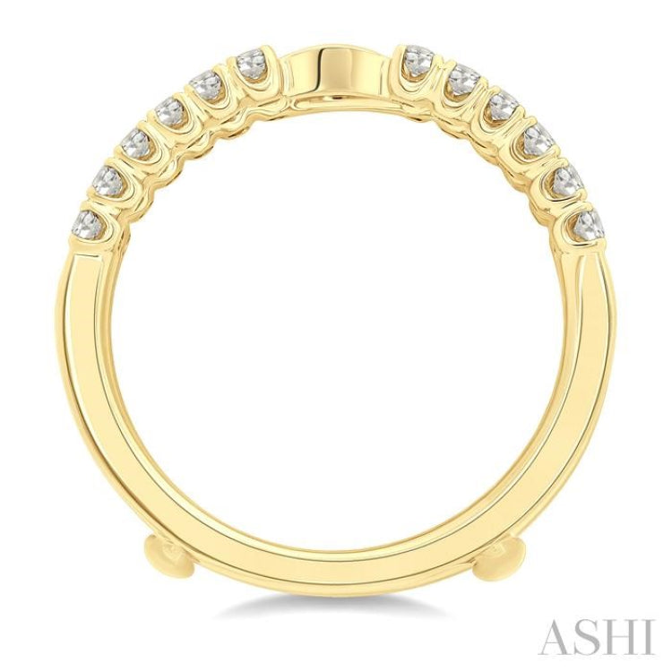 1/2 Ctw Prong Set Round Cut Diamond Insert Ring in 14K Yellow Gold