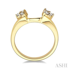 1/8 Ctw Round Cut Diamond Wrap Ring in 14K Yellow Gold