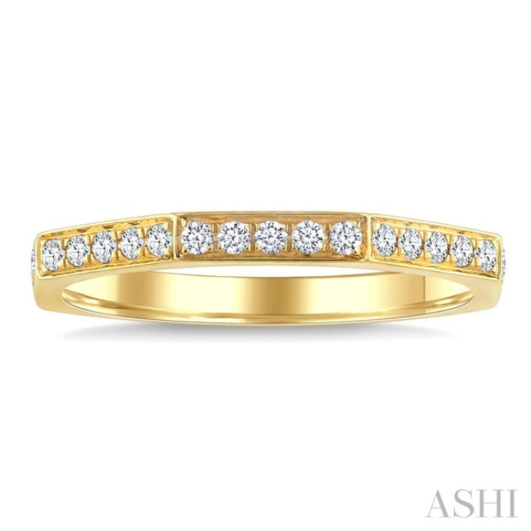 1/2 Ctw Eternity Round Cut Diamond Geometric Wedding Band in 14K Yellow Gold