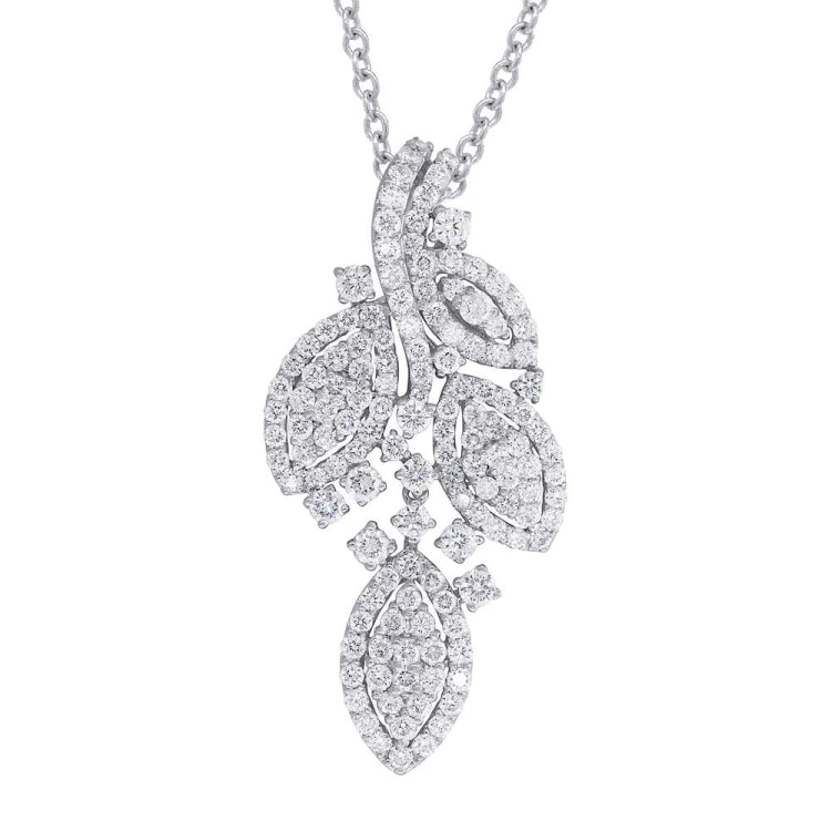4.11ct 18k White Gold Diamond Pendant