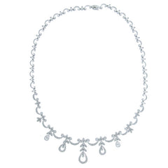 1.40ct 14k White Gold Diamond Necklace
