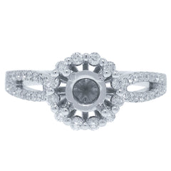 0.36ct 14k White Gold Diamond Semi-mount Ring