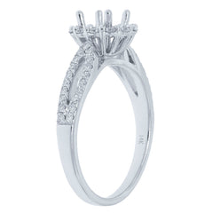 0.36ct 14k White Gold Diamond Semi-mount Ring