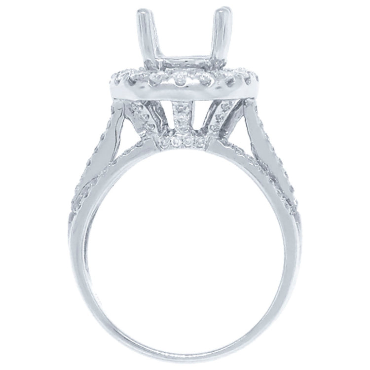 0.68ct 18k White Gold Diamond Semi-mount Ring