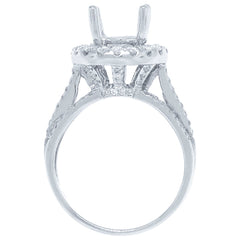 0.68ct 18k White Gold Diamond Semi-mount Ring