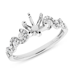 0.54ct 18k White Gold Diamond Semi-mount Ring