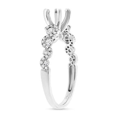0.54ct 18k White Gold Diamond Semi-mount Ring