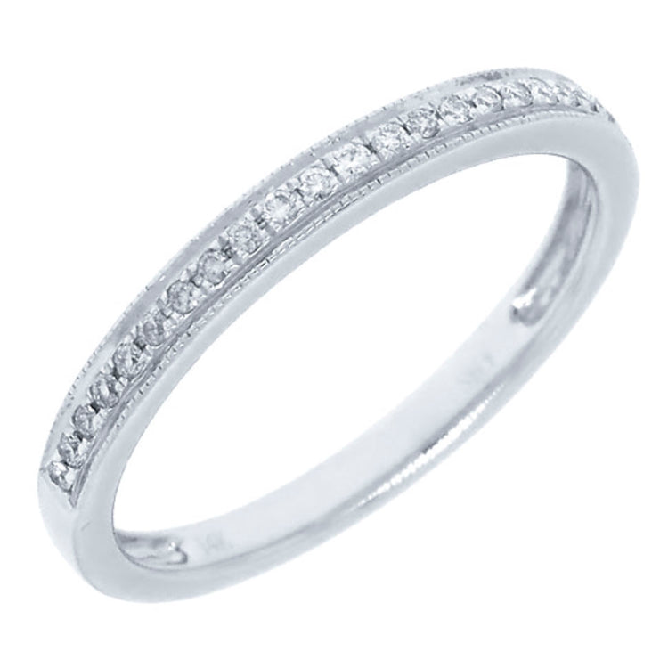 0.12ct 14k White Gold Diamond Lady's Band